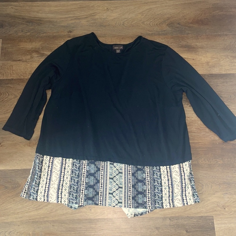J. Jill black black tunic top women’s 2X